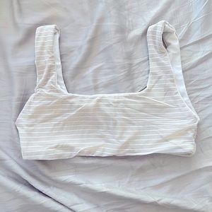 Salty Honey Reversible Swim Top White